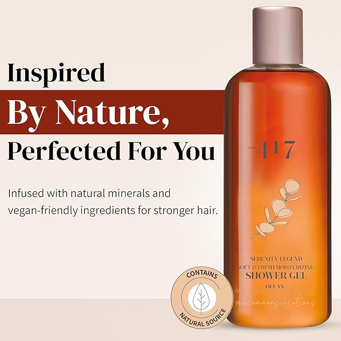 '-417 Dead Sea Cosmetics Fresh Moisturizing Shower Gel - Anti-Aging and Nourishing Delicate Daily Body Shower Gel for Instantly Soft Skin - with Aloe Vera - All Natural 11.8 oz