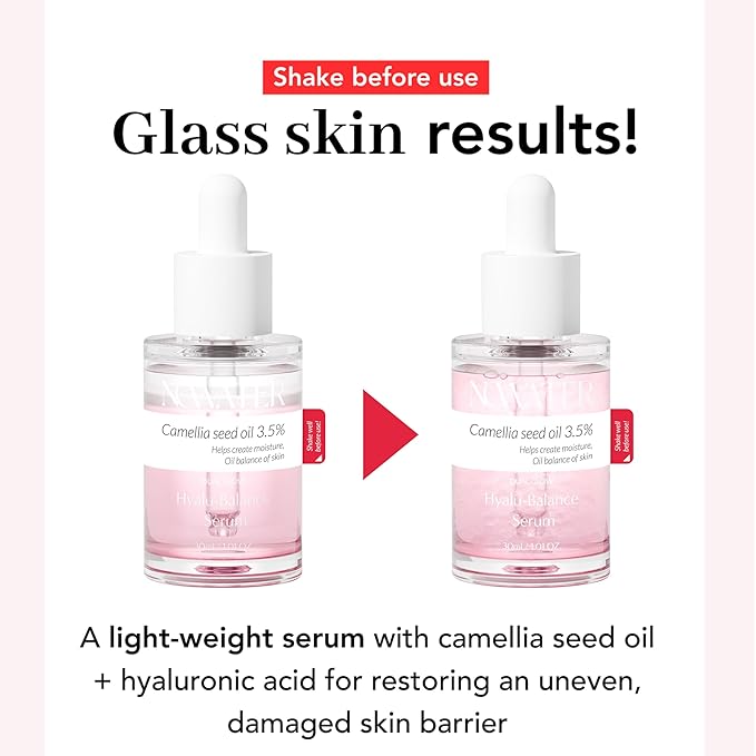 NOWATER Hyaluronic Acid Face Serum for Sensitive Skin - Niacinamide, Galactomyces – Anti-Aging, Hydrating, Light-weight – Fragrance-Free, Clean Korean Skin Care (1.01 fl.oz)