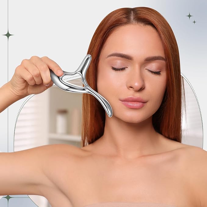 Nuanchu Massage Tool for Deep Tissue & Myofascial Release with Gift Box, Muscle Scraper for Full Body Pain Relief, Thumb Protector for Acupressure & Gua Sha Therapy