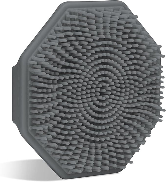 Sud Scrub® Antimicrobial Silicone Face Scrubber, 1 Pack, Gentle Face Exfoliator for Sensitive Skin, Eco Friendly Facial Cleansing Brush, Exfoliating Face Brush for Men and Women (Charcoal)