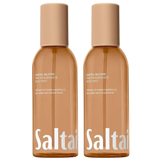 Saltair Body Mist 2 Pack - Fine Fragrance, Lightweight Body Spray Mist with Santal Bloom Scent. Long Lasting Perfume Mist. 2x 8oz Bottles