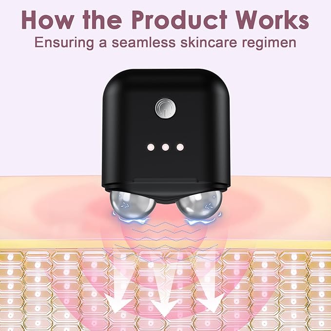 Microcurrent Facial Device, Mini Microcurrent Face Lift Device for Face Lifting and Facial Sculpting, Portable Facial Roller Massager Tool for Man and Woman, Black