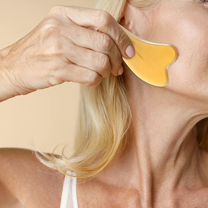 SUPVOX Gua Sha Scraping Massage Tool Natural Buffalo Horn Gua sha Board Therapy Massage Stones Anti Aging Anti Wrinkle