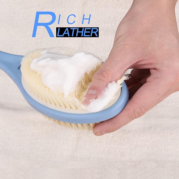 Shower body brush with soft