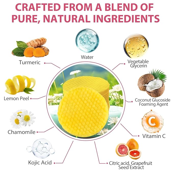 Zrw turmeric face scrub pads,80pcs