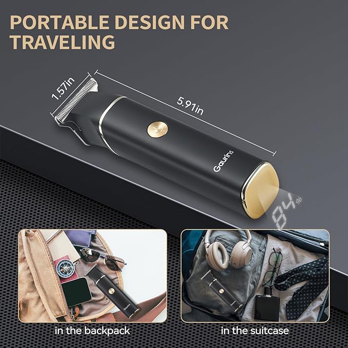 Hair Trimmer for Men, Beard Trimmer for Men Professional, Electric Razor Shavers Zero Gapped T Blade Edgers Liners, Barber Clippers for Hair Cutting Mustache Facial with LCD Display Gifts for Men