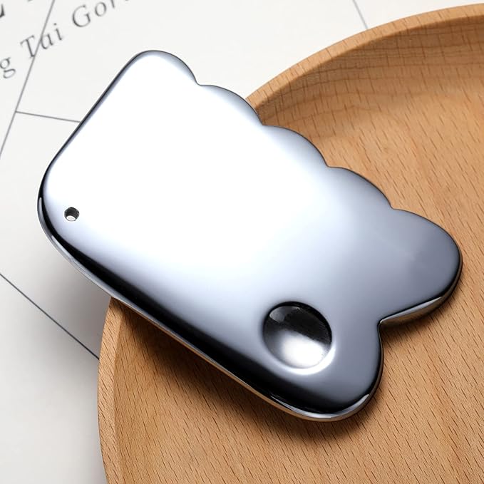 HOTACE Terahertz Energy Stone Gua Sha Scraper Tools Lymphatic Drainage Massager Facial Beauty Tools-Wave Shape