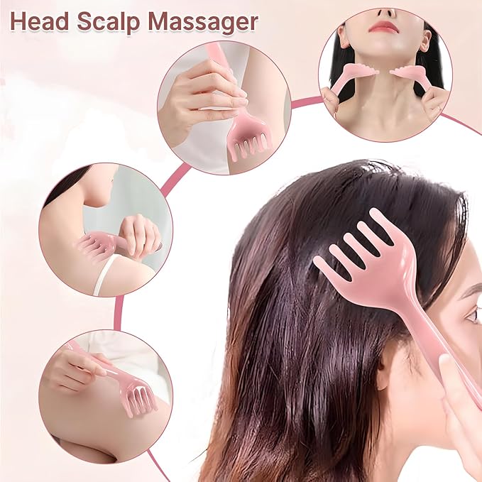 Head Scalp Massager,Gua Sha Five Claw Massage Tool Deep Relaxation and Stress Reduction