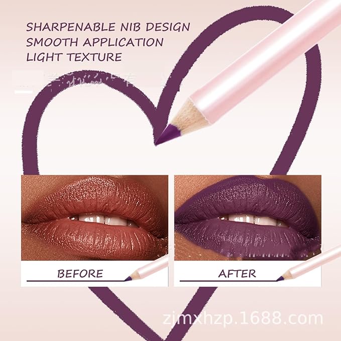 MAEPEOR Matte Lip Liner 12 PCS Nude Brown Highly