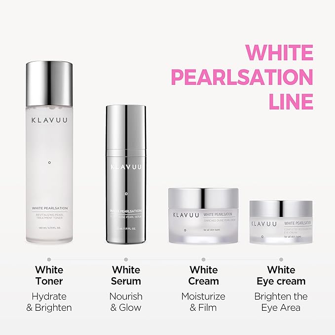 KLAVUU Hydrating Milky Toner with Pearl & Niacinamide – Facial Toner for Skin Glow, Wrinkle Care & Moisture Balance, Korean Skincare (4.76oz)