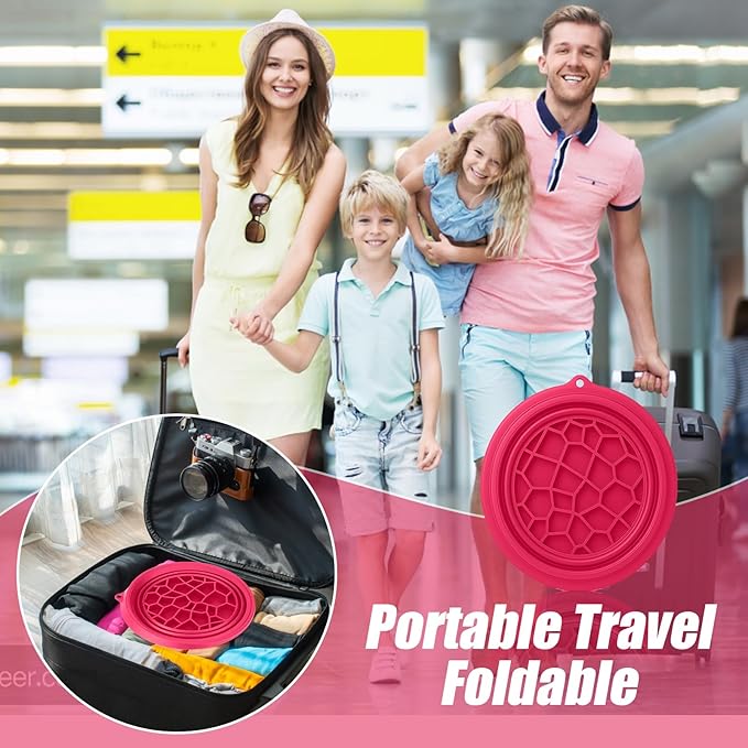 Palksky Face Ice Bath Bowl with Built-in Icetray, Silicone ICES Facial Bowls Collapsible Washbasin, Facial Plunge Bowl, Face Icebath at Home for Skin Tightening, Acne Relief, Pink