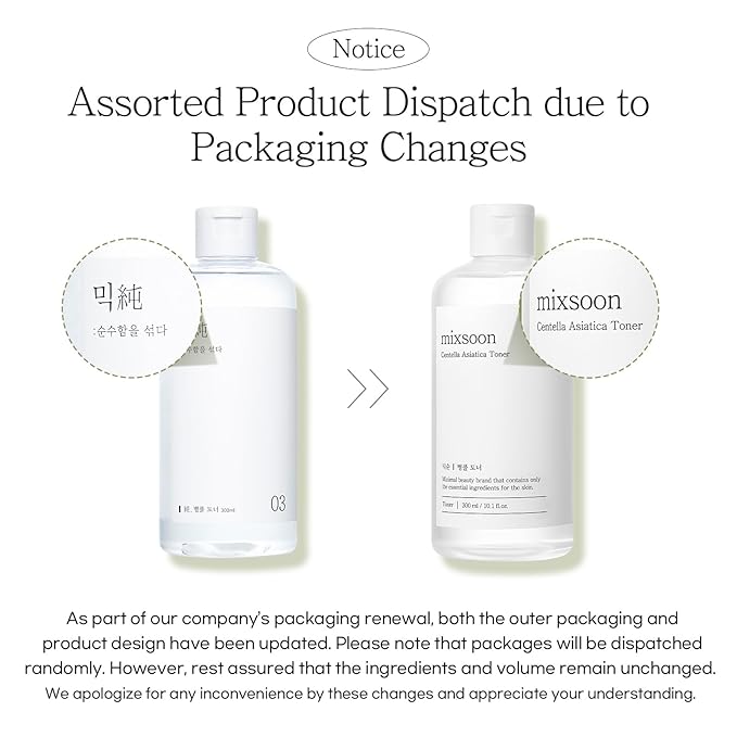 mixsoon Centella Asiatica Toner 10.14 fl oz / 300 ml