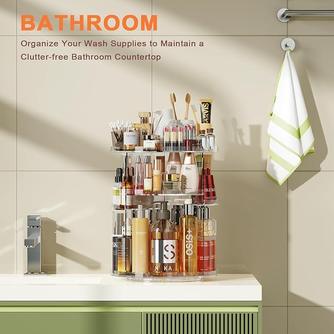 Rotating makeup organizer, diy 7