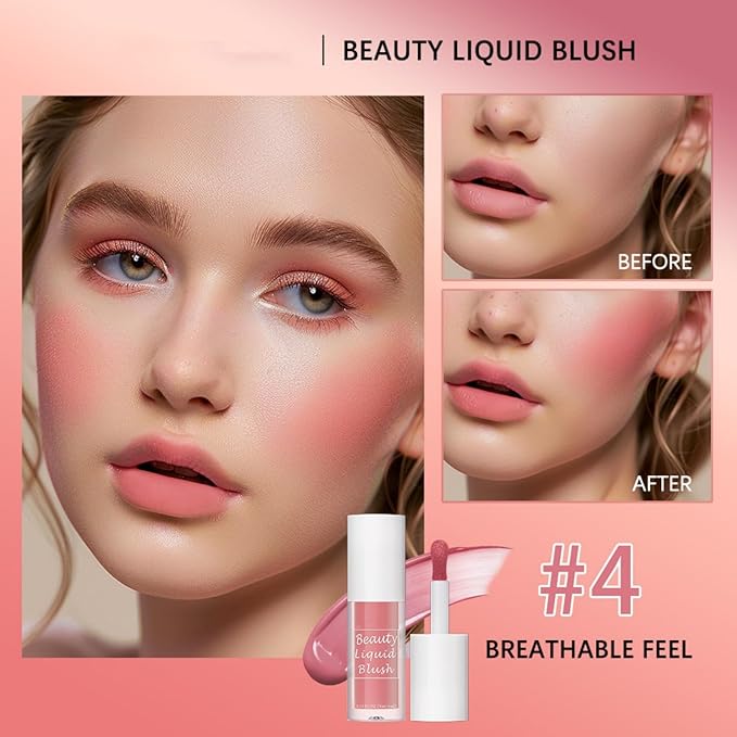 MAEPEOR Matte Liquid Blush 9 Colors Soft Cream (Color 01)