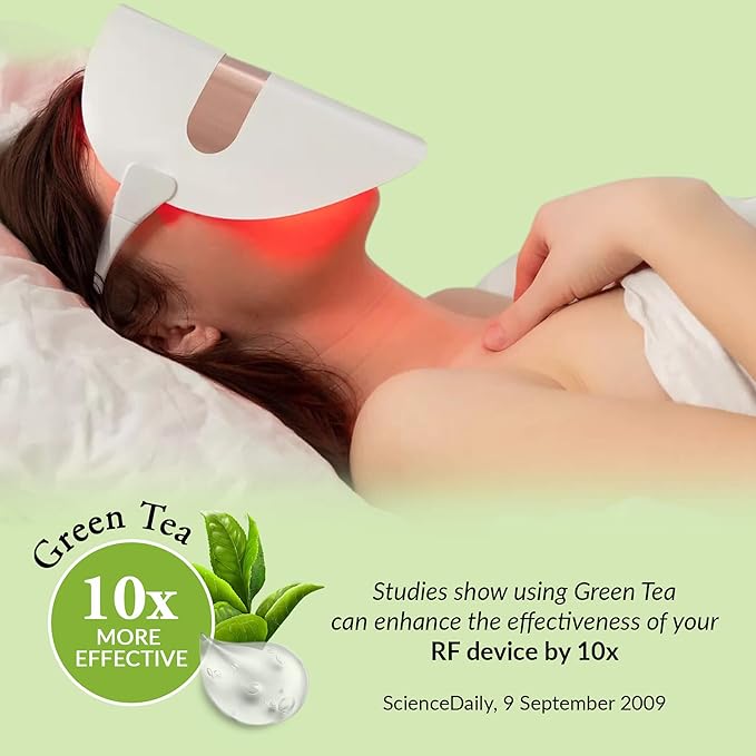 Facial Conductive Gel for Microcurrent Device with Korean Green Tea Extract, Aloe Leaf Water, Hyaluronic Acid - Primer Conducting Gel for Face/Body Sculpting, RF, Red Light Therapy (8.45 oz)