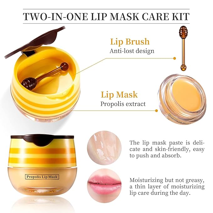 2PCS Honey Lip Balm, Exfoliating Honey Exfoliator