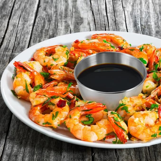 10 Pack 3.3inch Stainless Steel Sauce Dishes Mini Individual Saucers Bowl Round Seasoning Dishes Sushi Dipping Bowl Appetizer Plates, Sliver