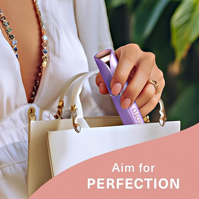 Facial Hair Removal for Women | Electric Razor Device Small Mustache Dermaplaning Remover Tools Tweezers Epilator Trimmer Face Dermaplane Shavers Beauty Gadgets Set Accessories by VISOFO (Amethyst)