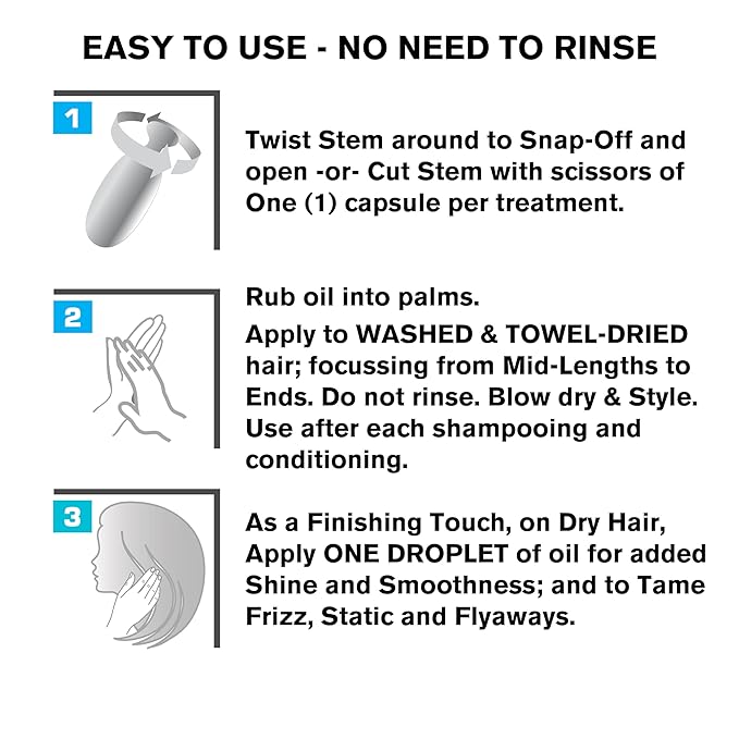 Hydrating Hair Oil Capsules – SNOBGIRLS HYDRAMEND – Vegan Leave-In Serum for Dry, Damaged or Color-Treated Hair – With Argan Oil, Hyaluronic Acid & Ceramides – Frizz Control & Shine – 15 Ct