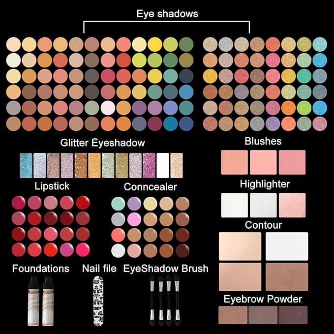 M 187 Colors Professional Makeup Palette - All-in-One