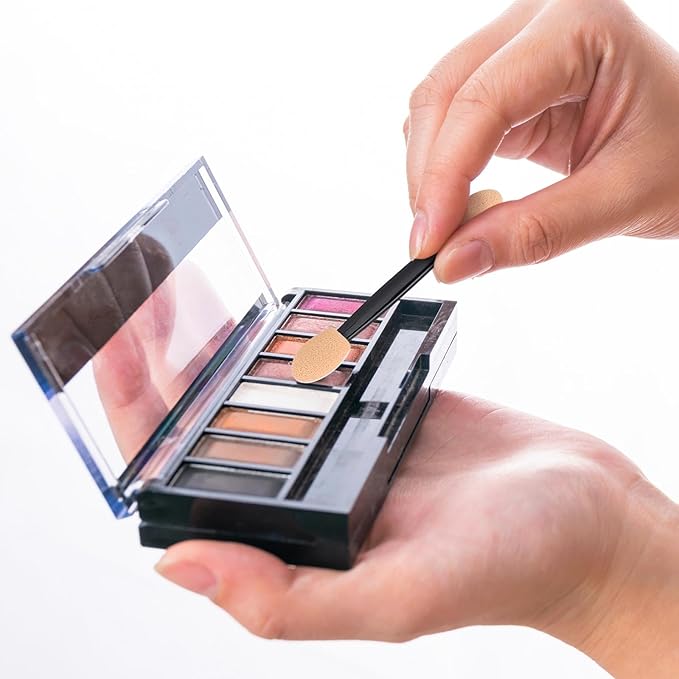 1000 Eye Shadow Applicator Disposable Foam Makeup Brush Sponge Tipped Oval Eyeshadow Applicators Dual Sides Black