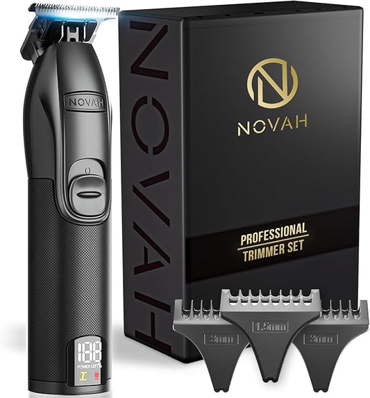 NOVAH Grooming Professional Hair Trimmer for Men, Barber Trimmer Cordless T Trimmers for Barbers