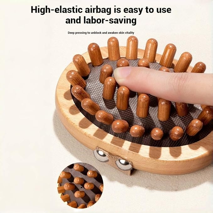 Wooden Massage Comb, Body Scalp, Gua sha Massage Tool- Natural Wooden Comb for Relaxation and Hair Health Massage Brush for Circulation and Stress Relief, Trigger Point Massage Tool.