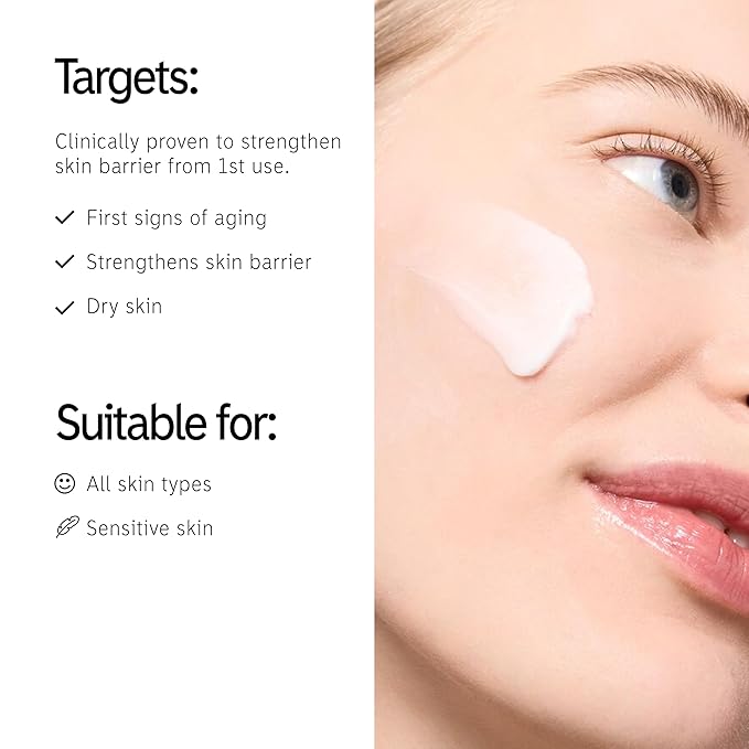 The INKEY List Bio-Active Ceramide Repairing and Plumping Moisturizer 1.7fl oz/50ml, Anti-Ageing Skincare, 24-Hour Hydration Cream, Vegan Friendly, Suitable For All Skin Types