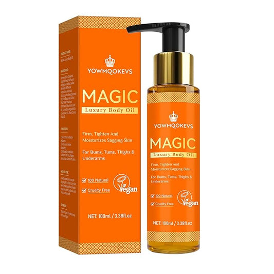 Magic Body Firming Oil, Premium Skin Tightening & Hydrating Body Oil for Women – Fast-Absorbing with Jojoba Oil, Vitamin E & Aloe Vera, Non-Greasy Full Body Moisturizer for Dry Skin