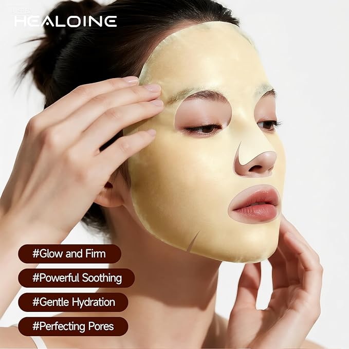 10 Packs Premium Bio-Collagen Real Deep Face Mask, Even Skin Tone, Pore Minimizing, Elasticity Firming Moisturizing Facial Mask Korean Skin Care 30g*10ea