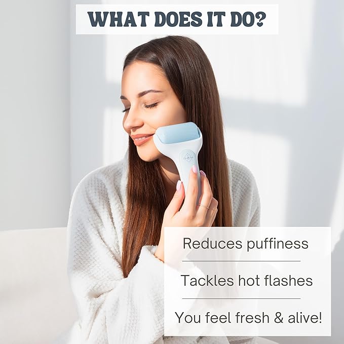 Ice Roller for Face Premium Facial Ice Roller with Carry Case and 2X Rollers for Long Lasting Cold - Eye Roller for Puffy Eyes & Cold Massage for Migraines