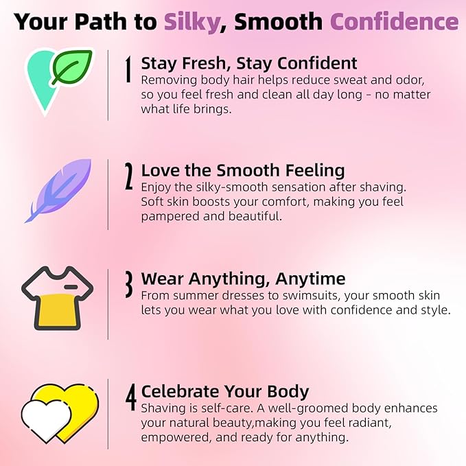 VIKICON Pubic Hair Trimmer Women: Flawless Bikini Trimmer for Women - Waterproof Electric Razor Shaver w/Light for Body Leg Hair Grooming, No Nick Lady's Intimate Shaver - Gifts for Her