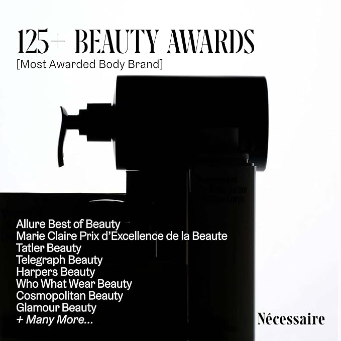 Nécessaire The Body Lotion – Fragrance-Free Hydrating Body Moisturizer with 5 Peptides, Niacinamide, Vitamins C/E, Omega-6/9 – Lightweight, Non-Greasy Lotion for Sensitive Skin – 6.8 oz