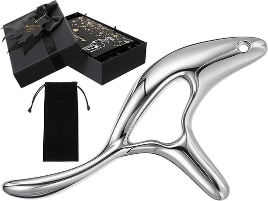 Nuanchu Massage Tool for Deep Tissue & Myofascial Release with Gift Box, Muscle Scraper for Full Body Pain Relief, Thumb Protector for Acupressure & Gua Sha Therapy