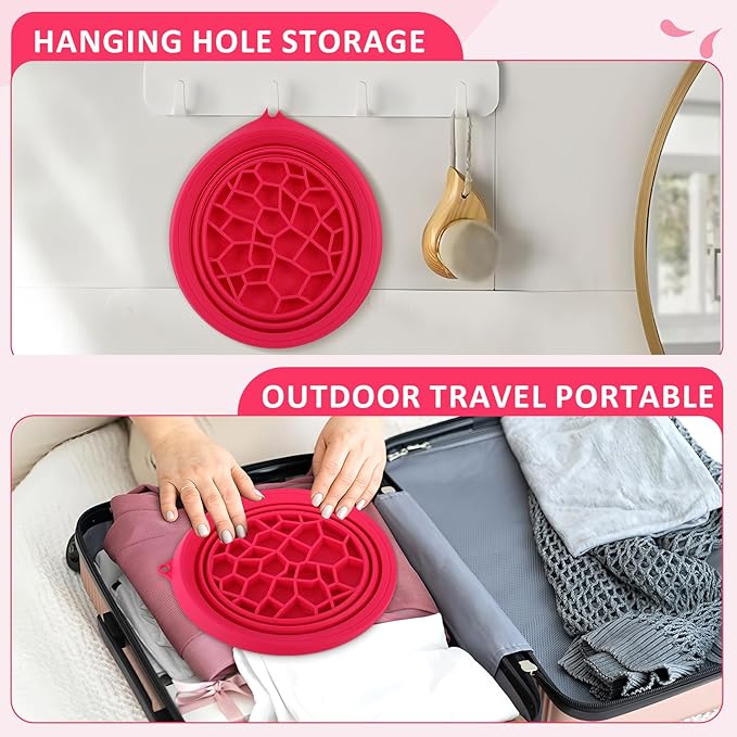 Ice Bowl for Facial Cold Bath Foldable Silicone Washbasin with Built-in Icetray Collapsible Travel Facial Plunge Bowl for Face Icebath