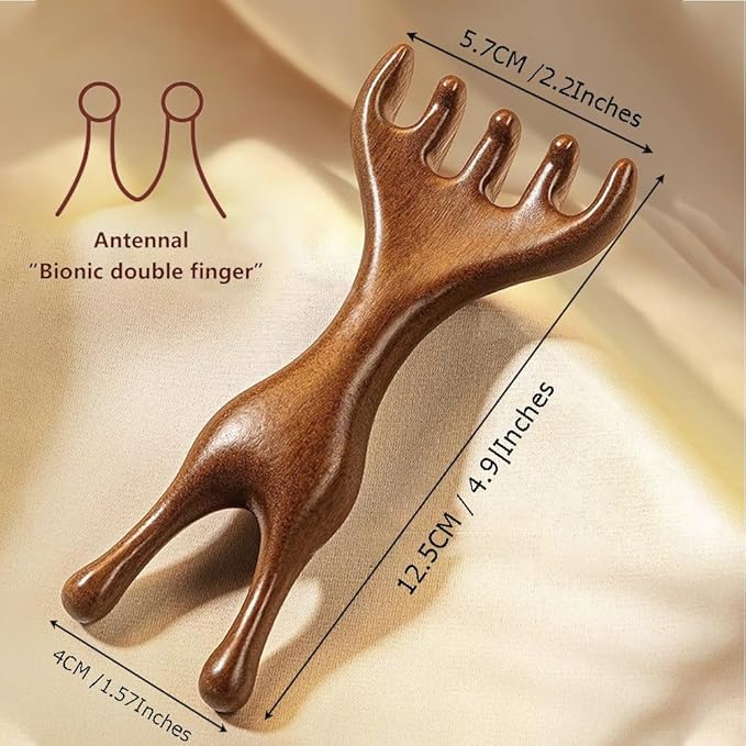 Natural Wooden Nose Guasha Massage Tools Anti-Static, Eyes Facial Wood Gua Sha Tool,face Manual Massager Tool, Multifunctional Handheld Meridians Acupoint Massage Tool,1 Pieces.
