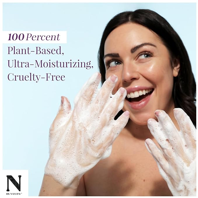 Dr. Natural Castile Liquid Soap, Lavender, 32 oz - Plant-Based - Made with Organic Shea Butter - Rich in Coconut and Olive Oils - Sulfate and Paraben-Free, Cruelty-Free - Multi-Purpose Soap