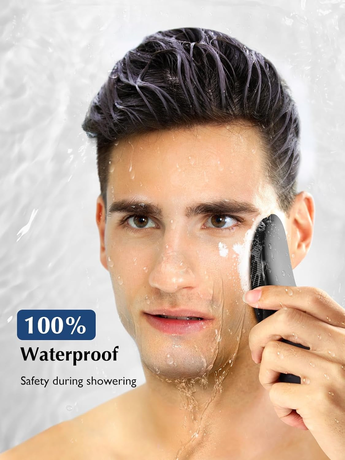 Face Scrubber Facial Cleansing Brush: Silicone Portable Waterproof Rechargeable Face Wash Brush, 4 Cleansing Modes, Electric Face Exfoliator for Men Women Cleaning, Exfoliating, Massaging