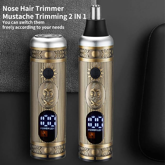 Lanumi Hair Clippers for Men Cordless Hair Trimmer Beard Trimmer/Nose Trimmer Professional T-Blade Trimmer USB Rechargeable Hair Cutting Grooming Kit Barber Clippers Set LED Display