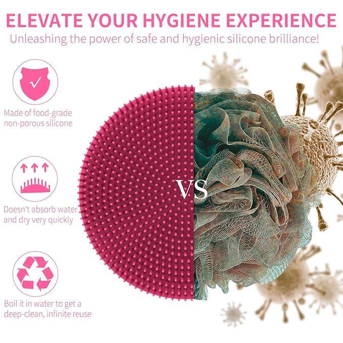 Silicone body scrubber shower bath