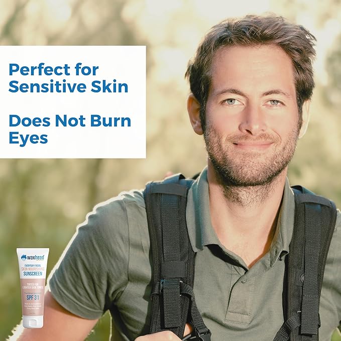 Waxhead Tinted Mineral Sunscreen for Face – Sheer Glow BB Cream Moisturizer with SPF 31, Non-Nano Zinc Oxide, Unscented, Non‑Comedogenic Mineral Facial Sunscreen, Primer under Makeup (Light Tint 4oz)