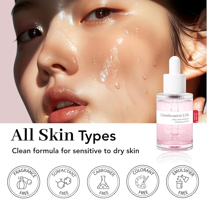 NOWATER Hyaluronic Acid Face Serum for Sensitive Skin - Niacinamide, Galactomyces – Anti-Aging, Hydrating, Light-weight – Fragrance-Free, Clean Korean Skin Care (1.01 fl.oz)