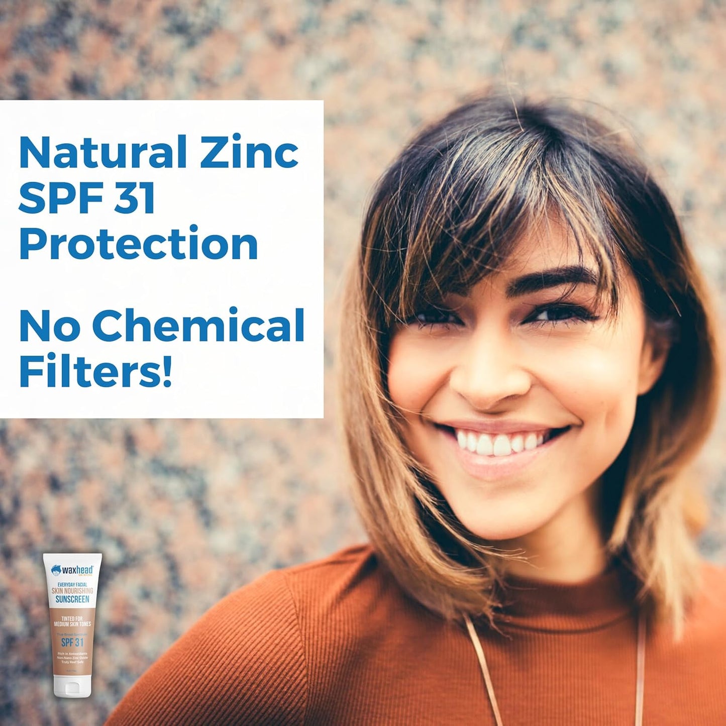 Waxhead Tinted Mineral Sunscreen for Face – Sheer Glow BB Cream Moisturizer with SPF 31, Non-Nano Zinc Oxide, Unscented, Non‑Comedogenic Mineral Facial Sunscreen, Wear under Makeup (Medium Tint 4oz)