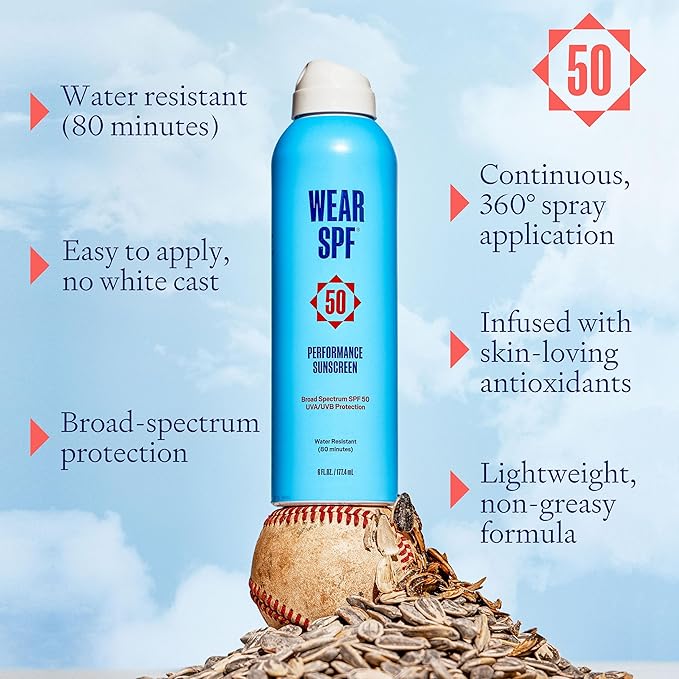 Wear SPF Performance Sport Sunscreen Spray – Water & Sweat-Resistant SPF 50