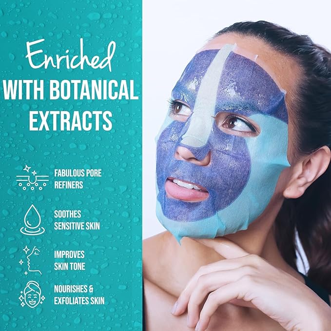 masque BAR Pretty Animalz Animal Character Sheet Mask, Korean Skin Care, Korean Spa Masks for All Skin Types, Spa Gifts, Birthday Party Gifts, Girls' Night, Skincare Party, Assorted Pack of 9