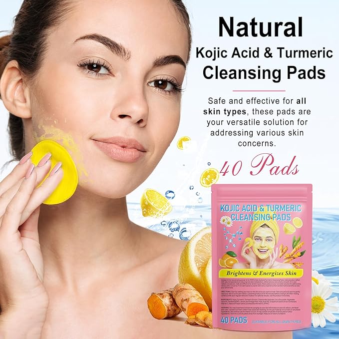 Turmeric kojic acid cleansing pads,turmeric