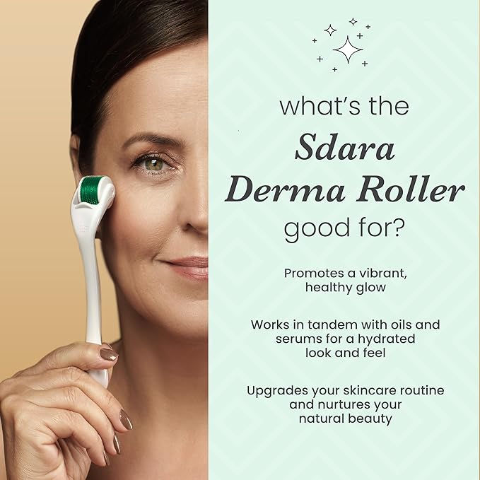 Derma Roller Microneedling Roller for Face - Includes Free Storage Case (Pack of 1) Unisex