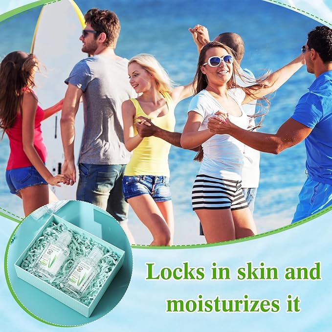 24 Pcs Mini Aloe Vera Gel 1oz Soothing Moisture Aloe Gel Travel Size Aloe Vera Gel Moisturizing Face Skin Aloe Vera Gel Bulk for Thank You Gifts Summer Beach Wedding Party Supplies (Aloe Vera)