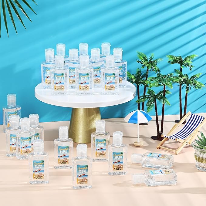 24 Pcs Mini Aloe Vera Gel 1oz Soothing Moisture Aloe Gel Travel Size Aloe Vera Gel Moisturizing Face Skin Aloe Vera Gel Bulk for Thank You Gifts Summer Beach Wedding Party Supplies (Beach)