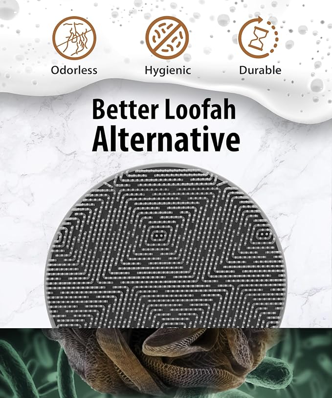 Silicone body scrubber - loop
